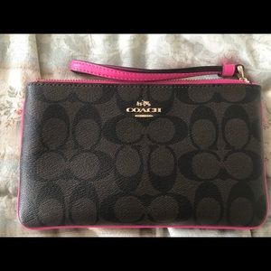 Coach Bags - Coach Brown and Pink Wrislet Coach Bags - Coach Brown and Pink Wrislet
